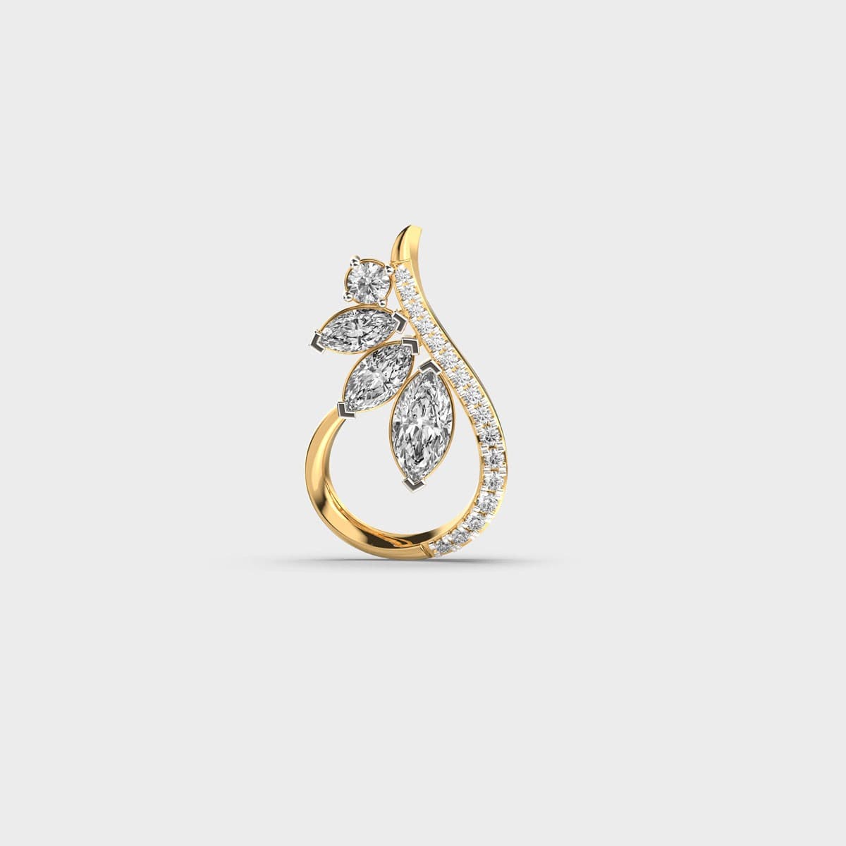 Inya Flower Diamond Pendant (Without Chain)