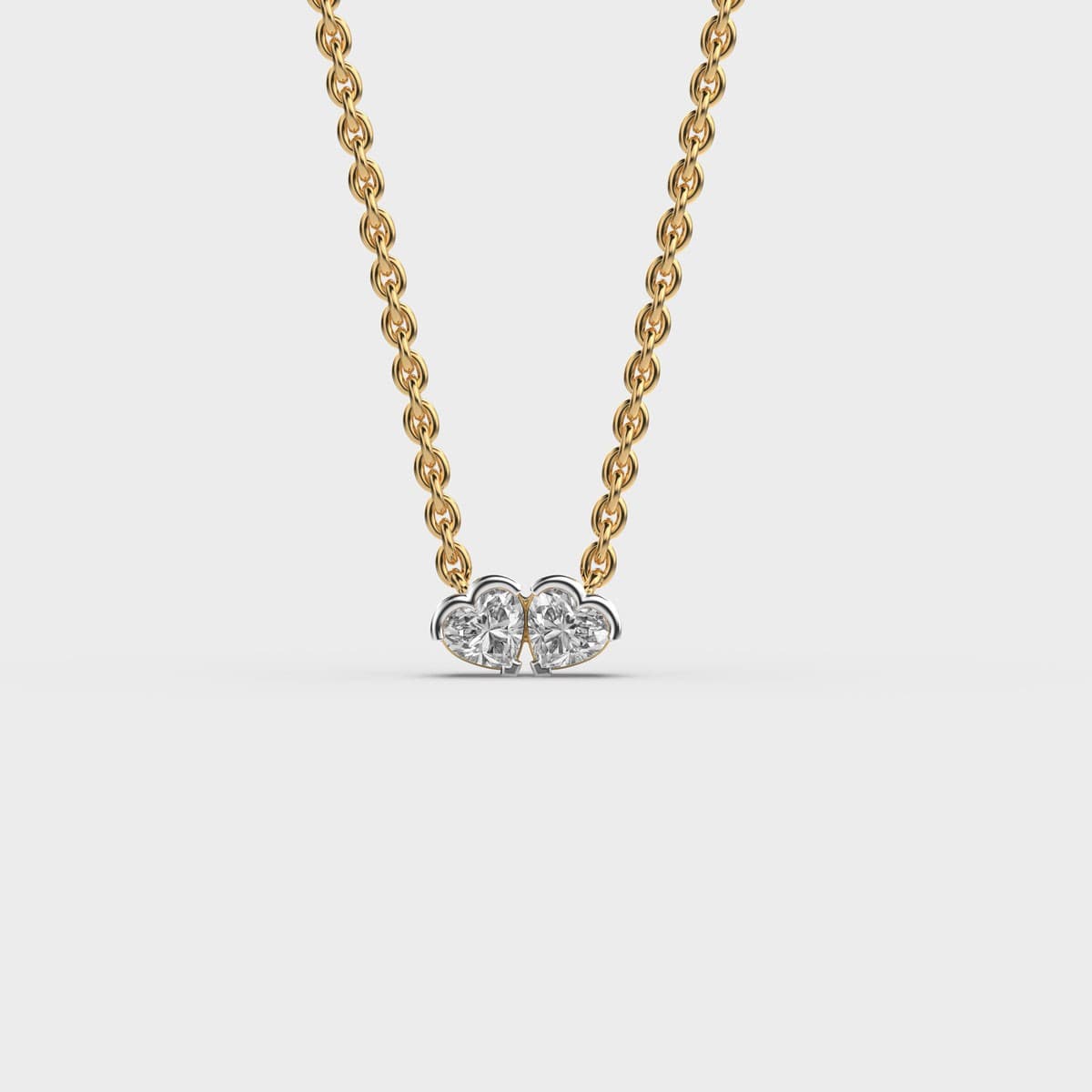 Heart Toi Et Moi Diamond Pendant (With Chain)