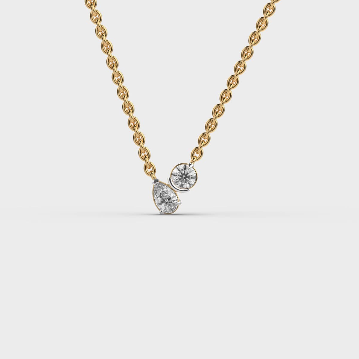 Close Together Diamond Pendant (With Chain)