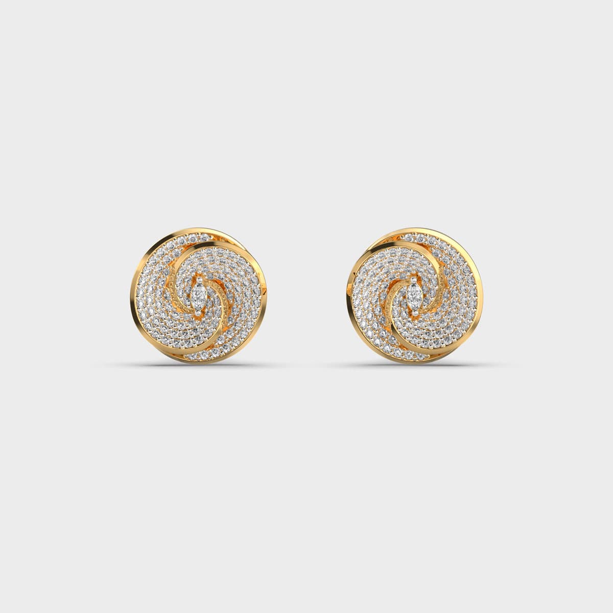Spiral Galaxy Diamond Studs