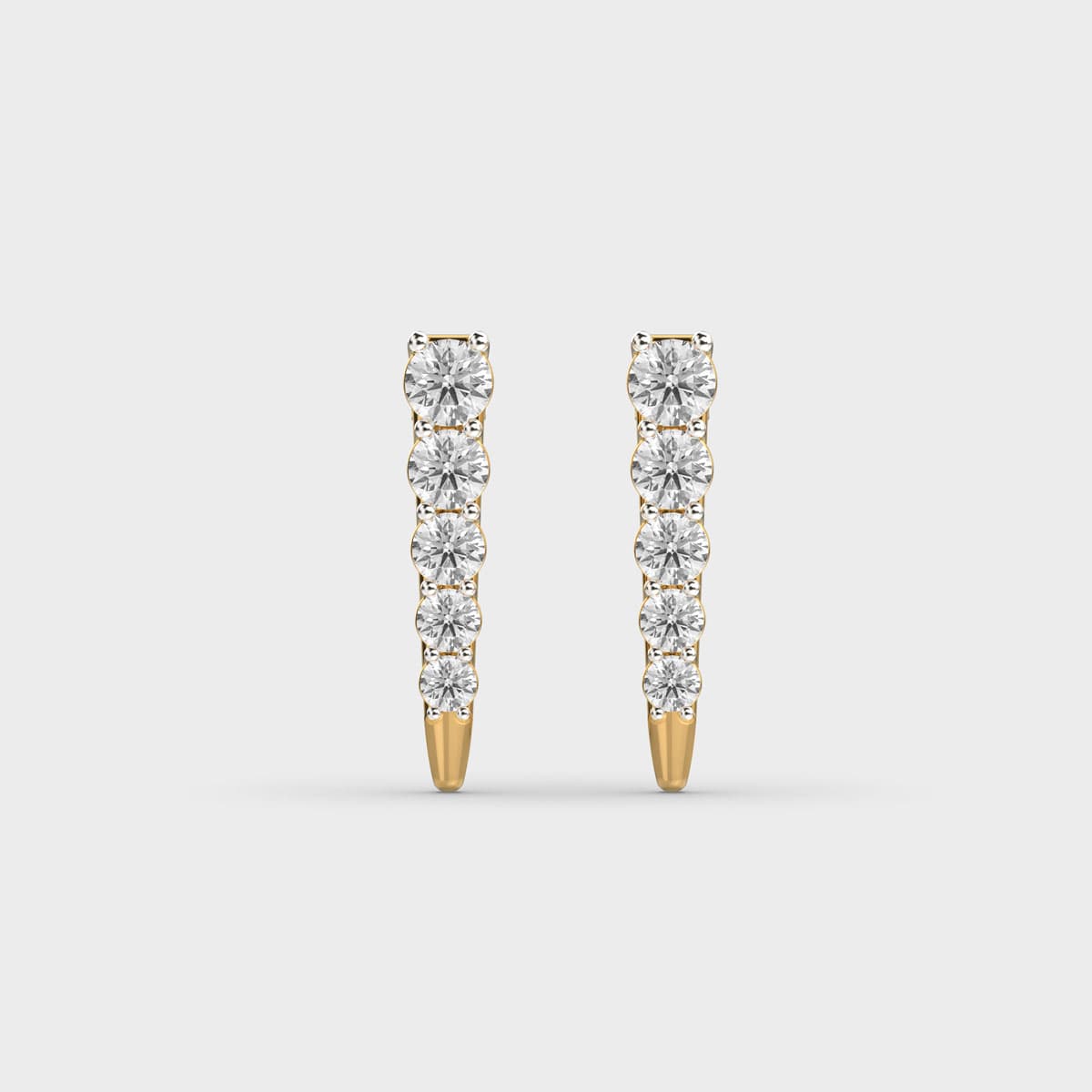 Diamond Spike Bar Earrings