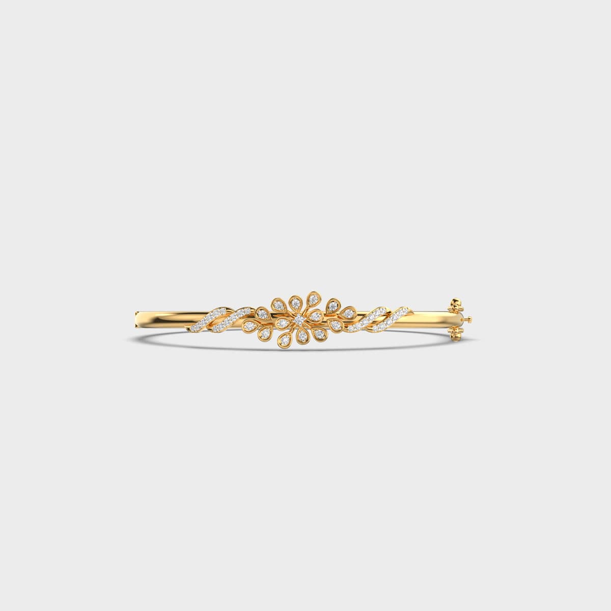 Floral Vine Diamond Bangle