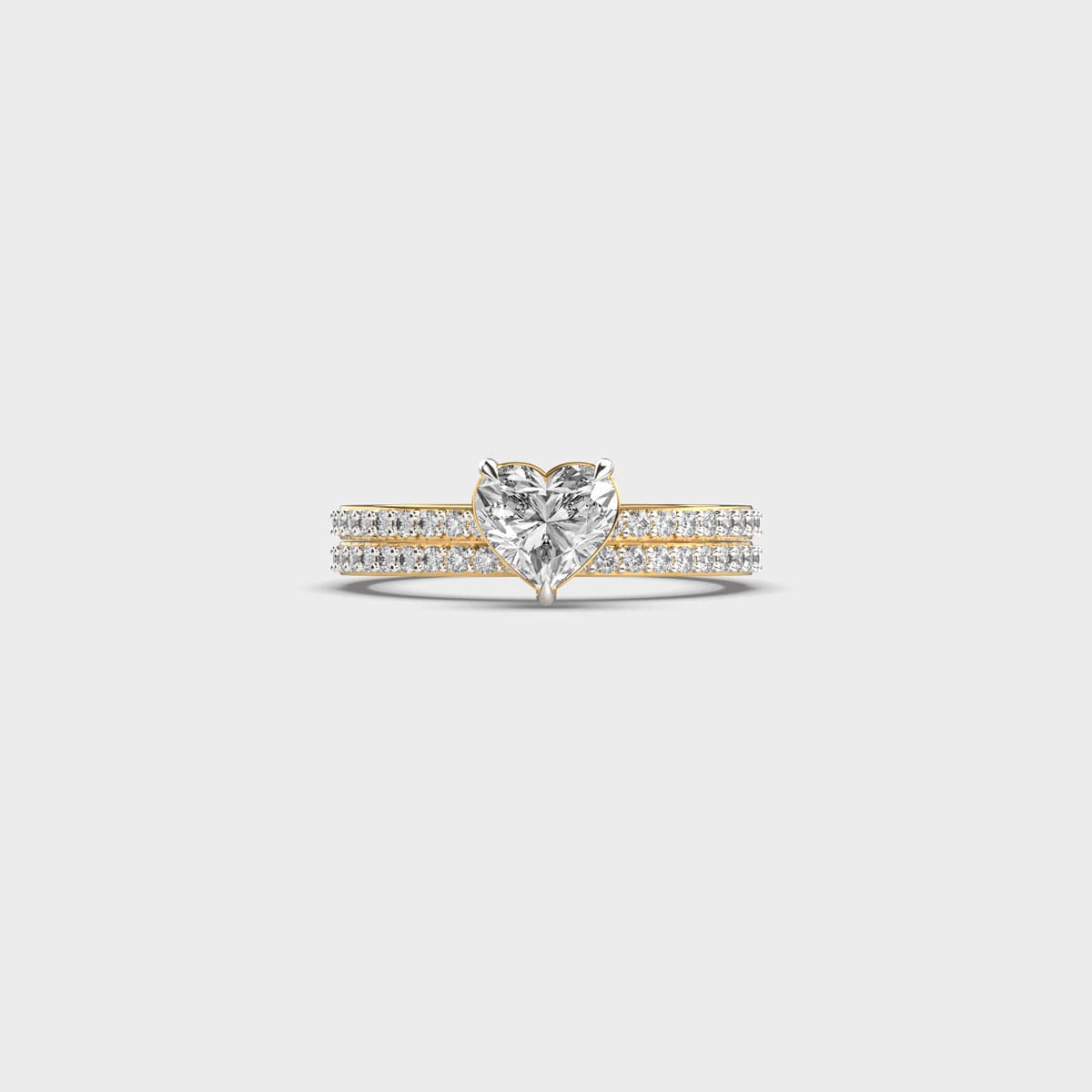 Oh My Heart Double Diamond Ring