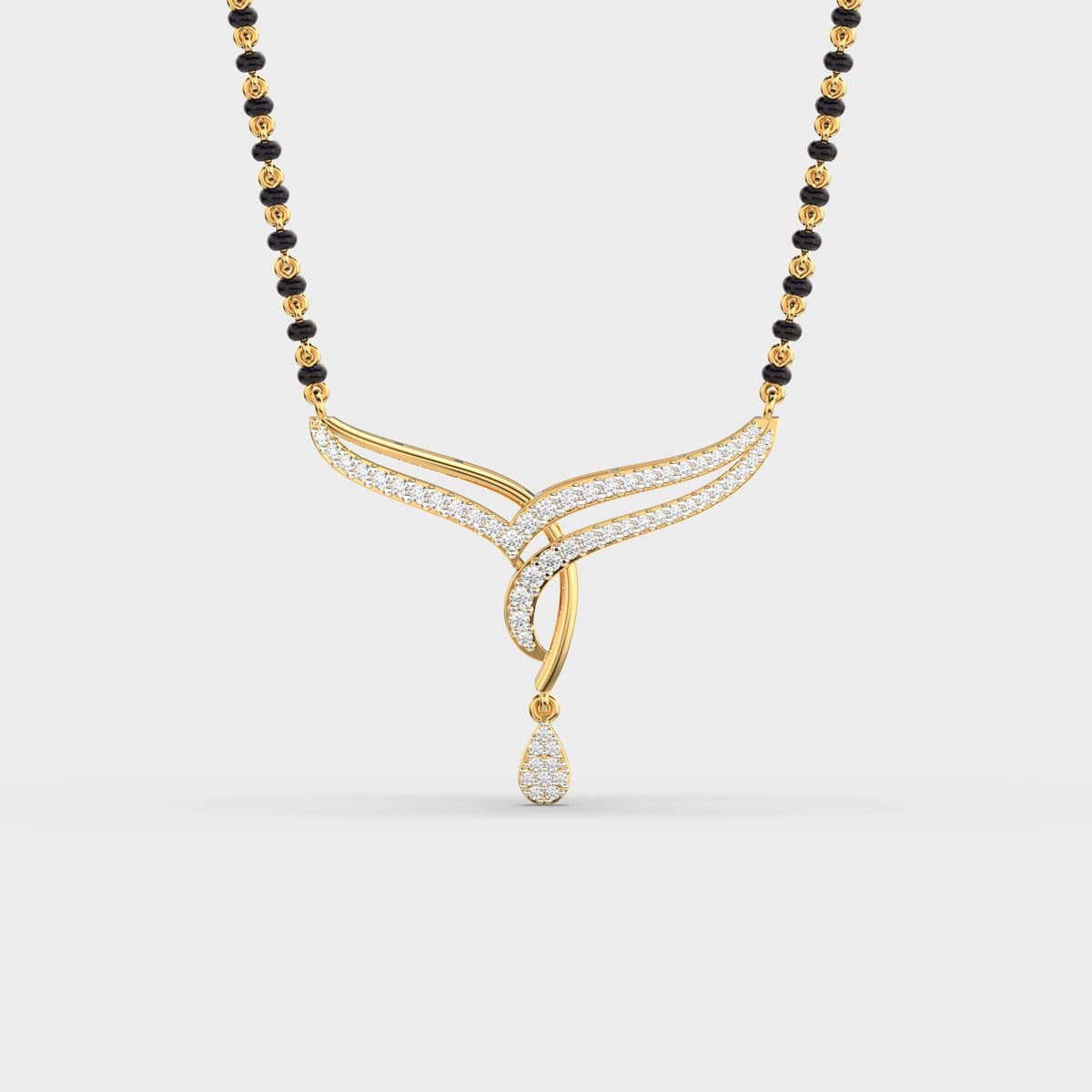 Wing Knot Diamond Mangalsutra