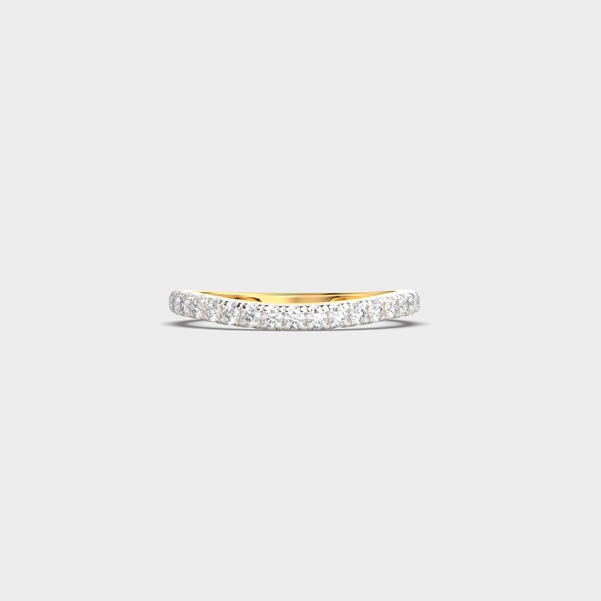 Curved Pavé Diamond Band