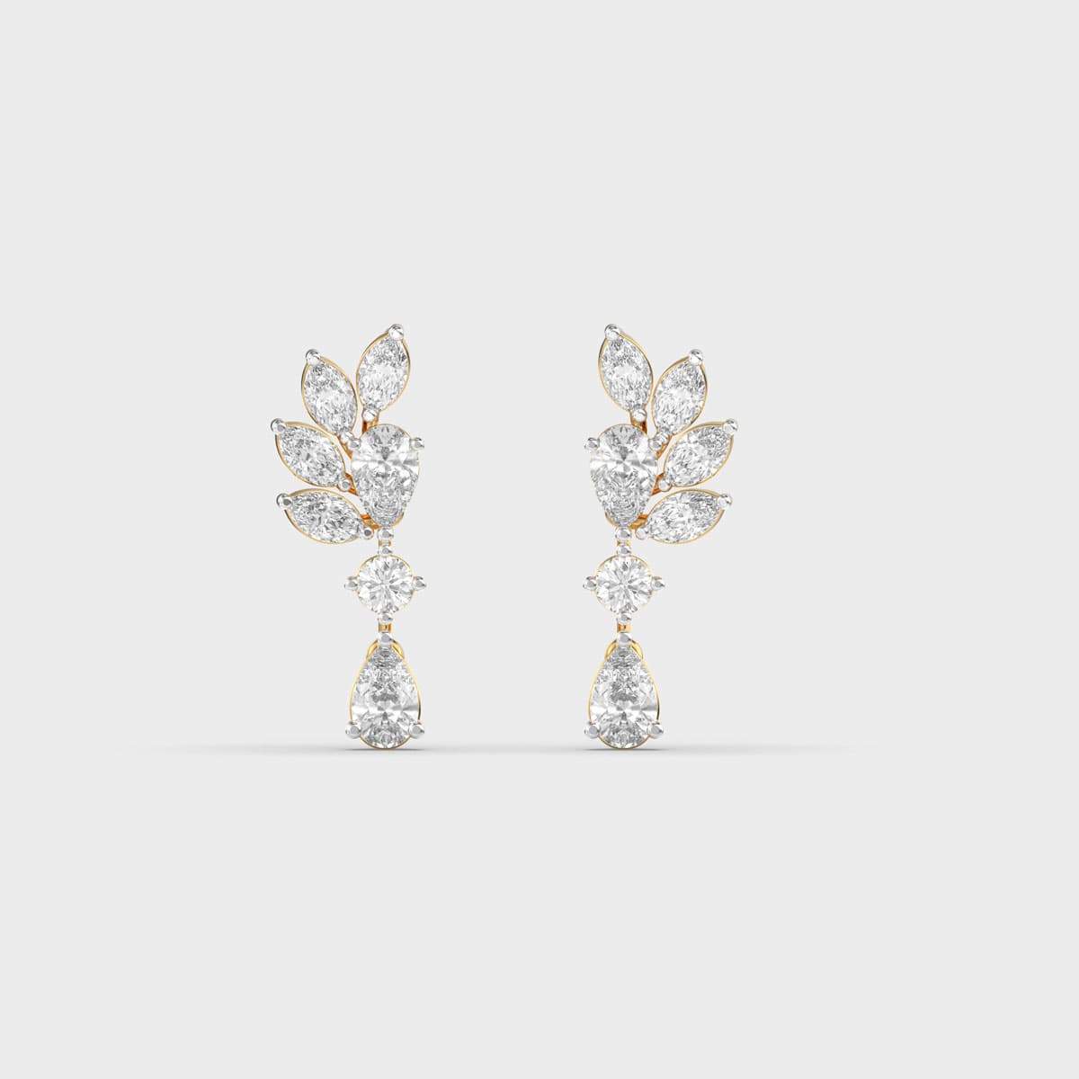 Leaf Garland Pear Diamond Drops