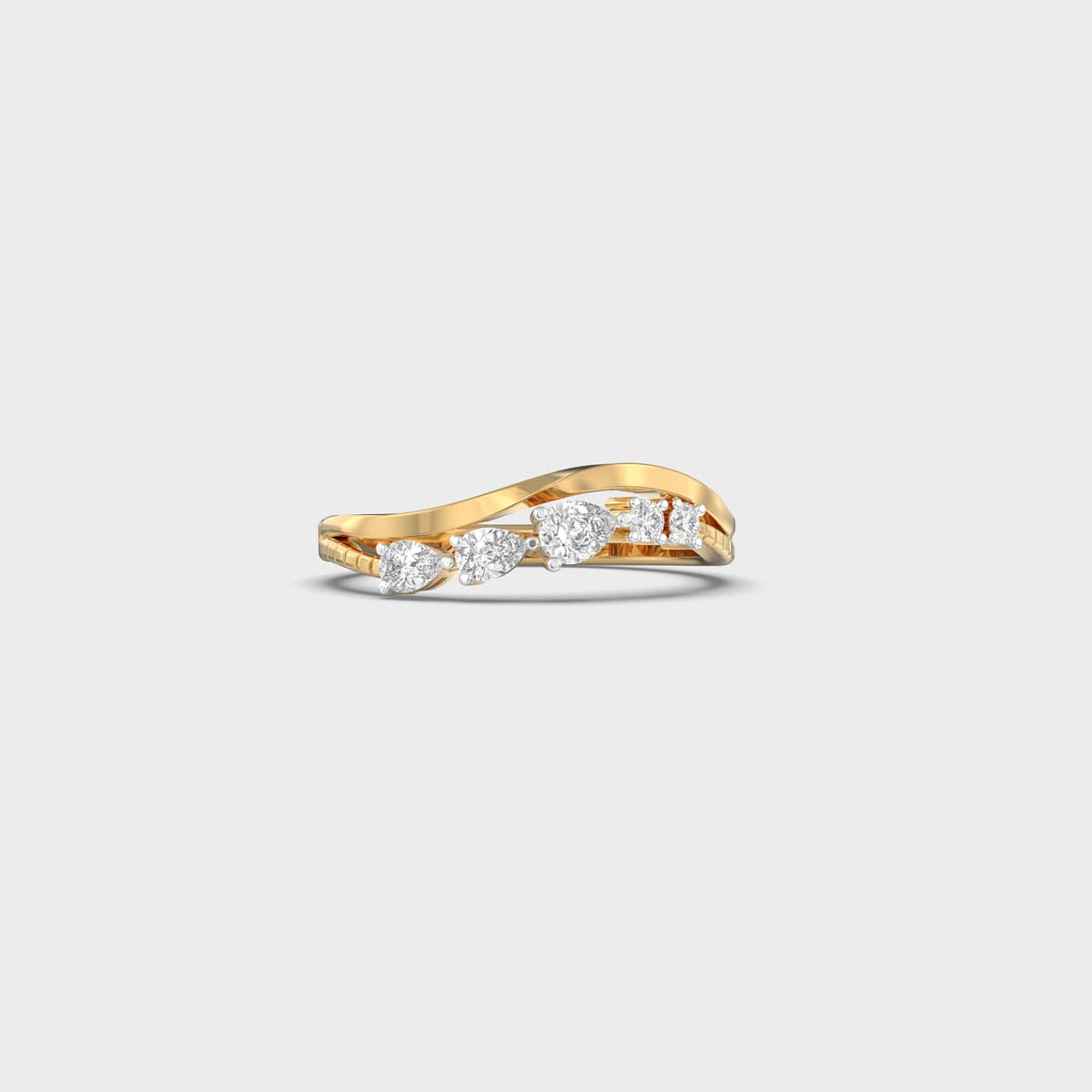 Flowing Five Diamond Ring