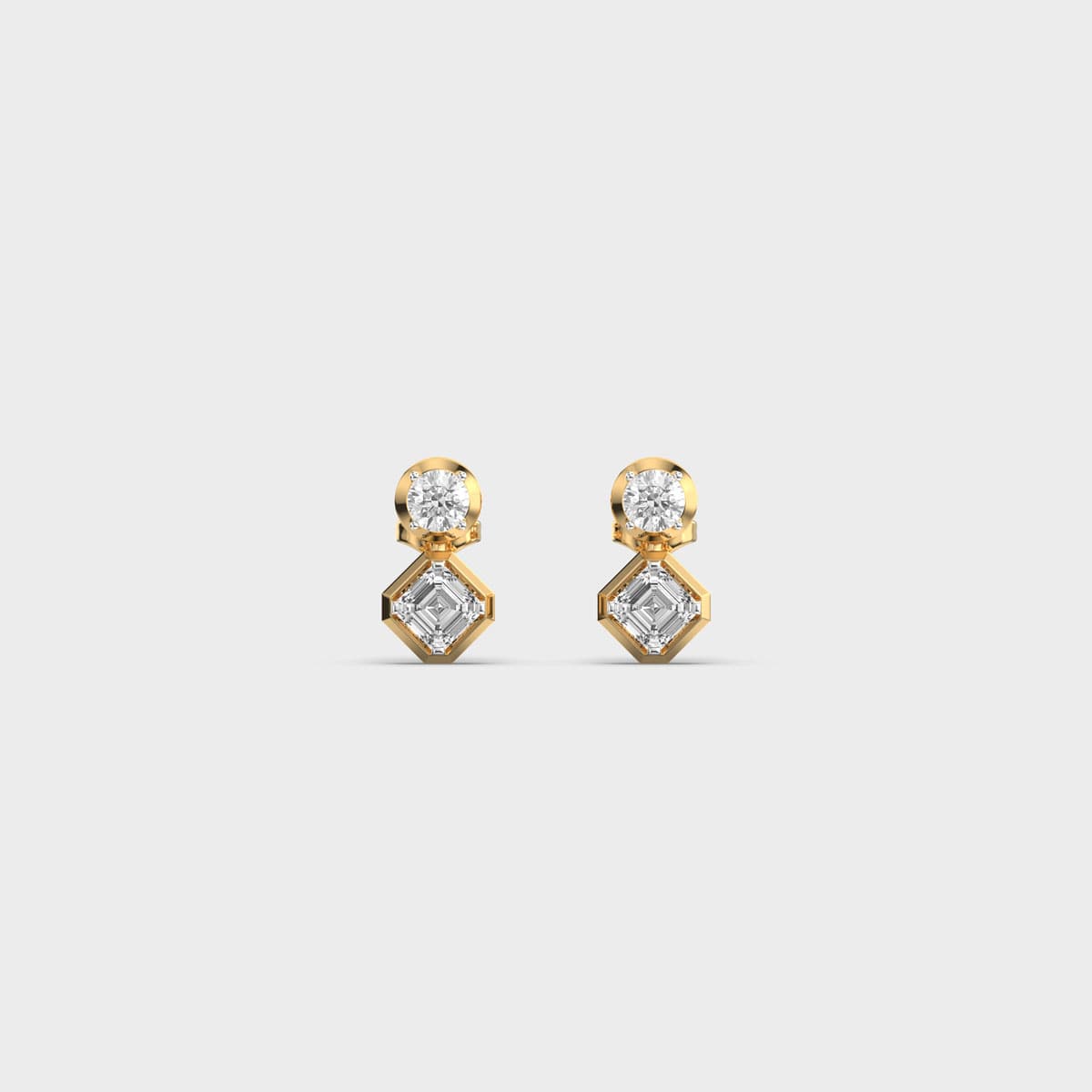 Asscher Duet Diamond Studs
