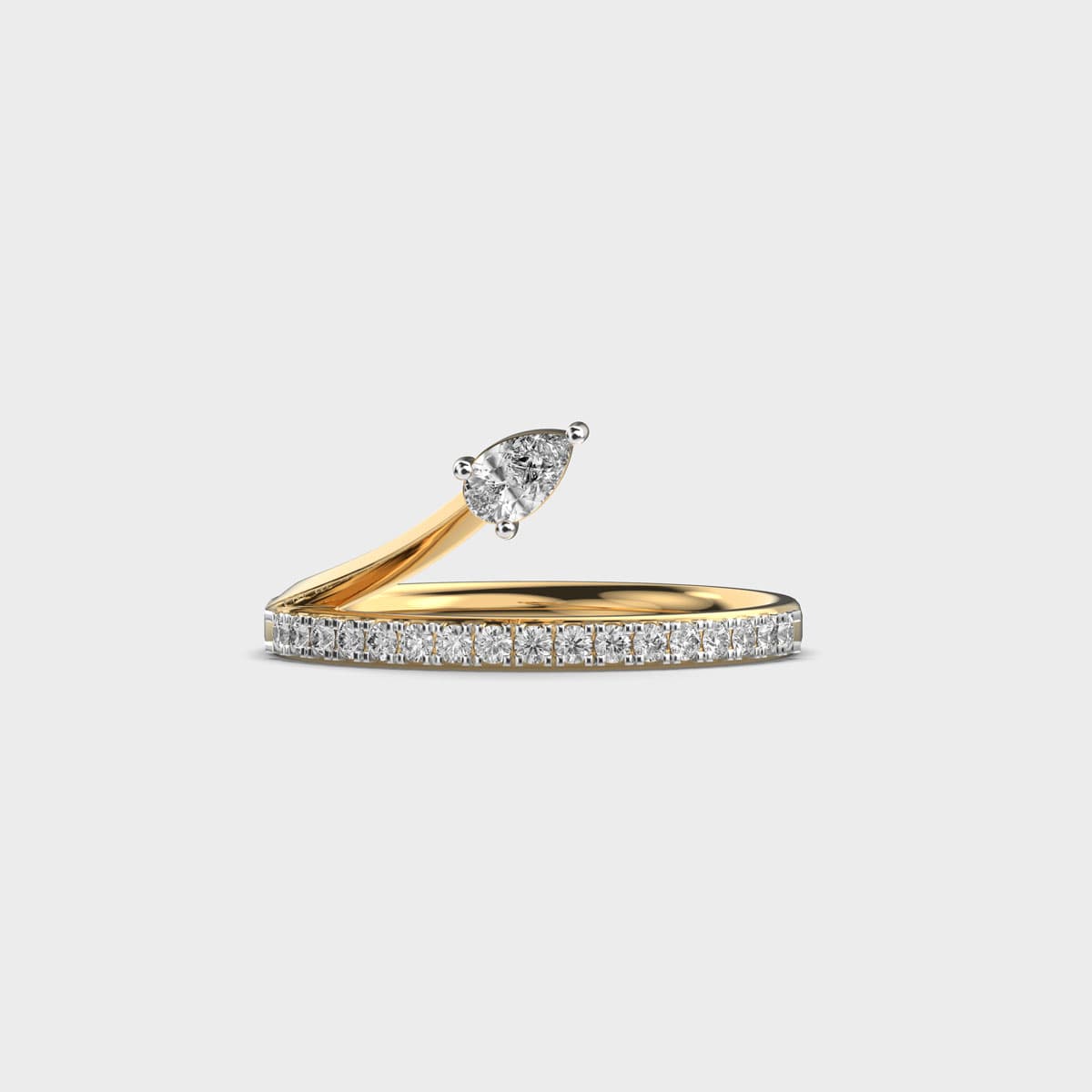 Pear Wrap Diamond Ring