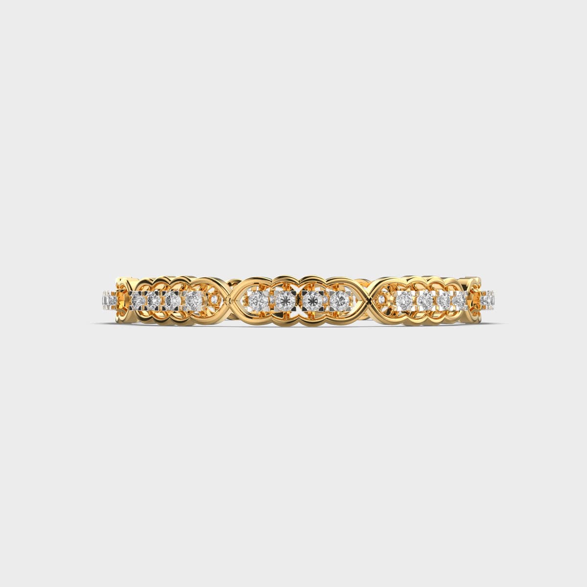 Looping Link Sparkle Diamond Bangle