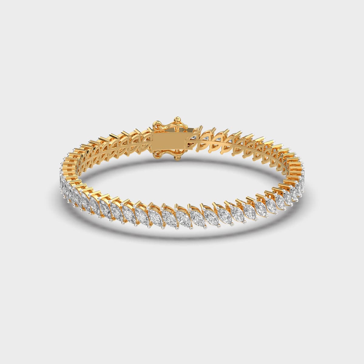 Marquise Laurel Row Diamond Bracelet