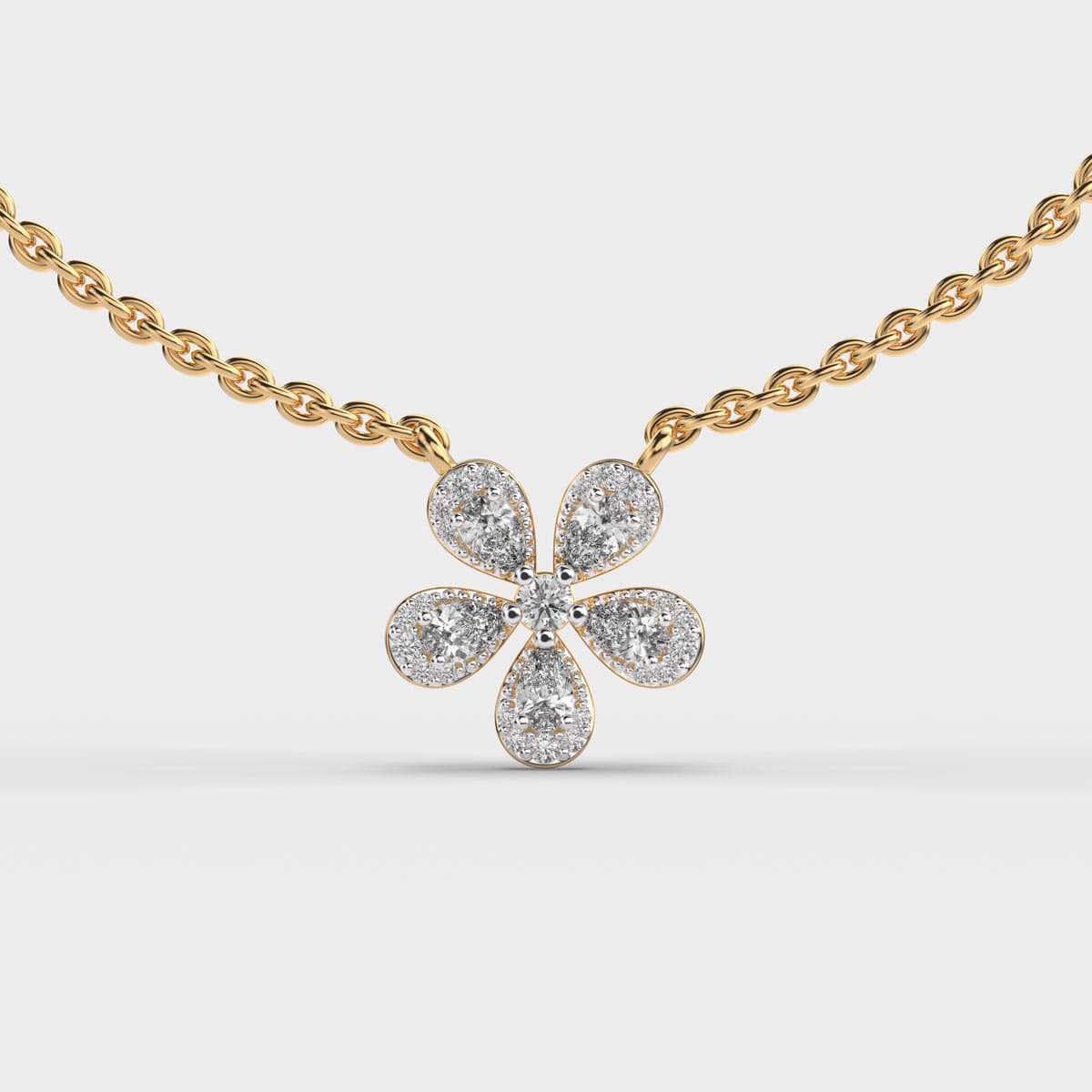 Blooming Daisy Sparkle Diamond Necklace For Kids