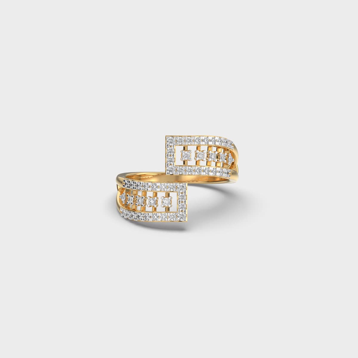 Twin Panel Bypass Diamond Ring