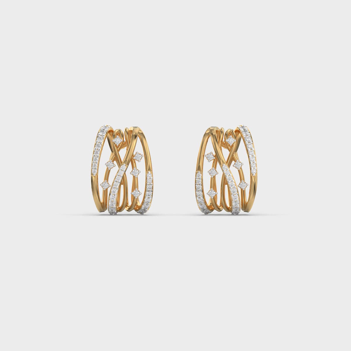 Interlaced Vine Diamond Studs