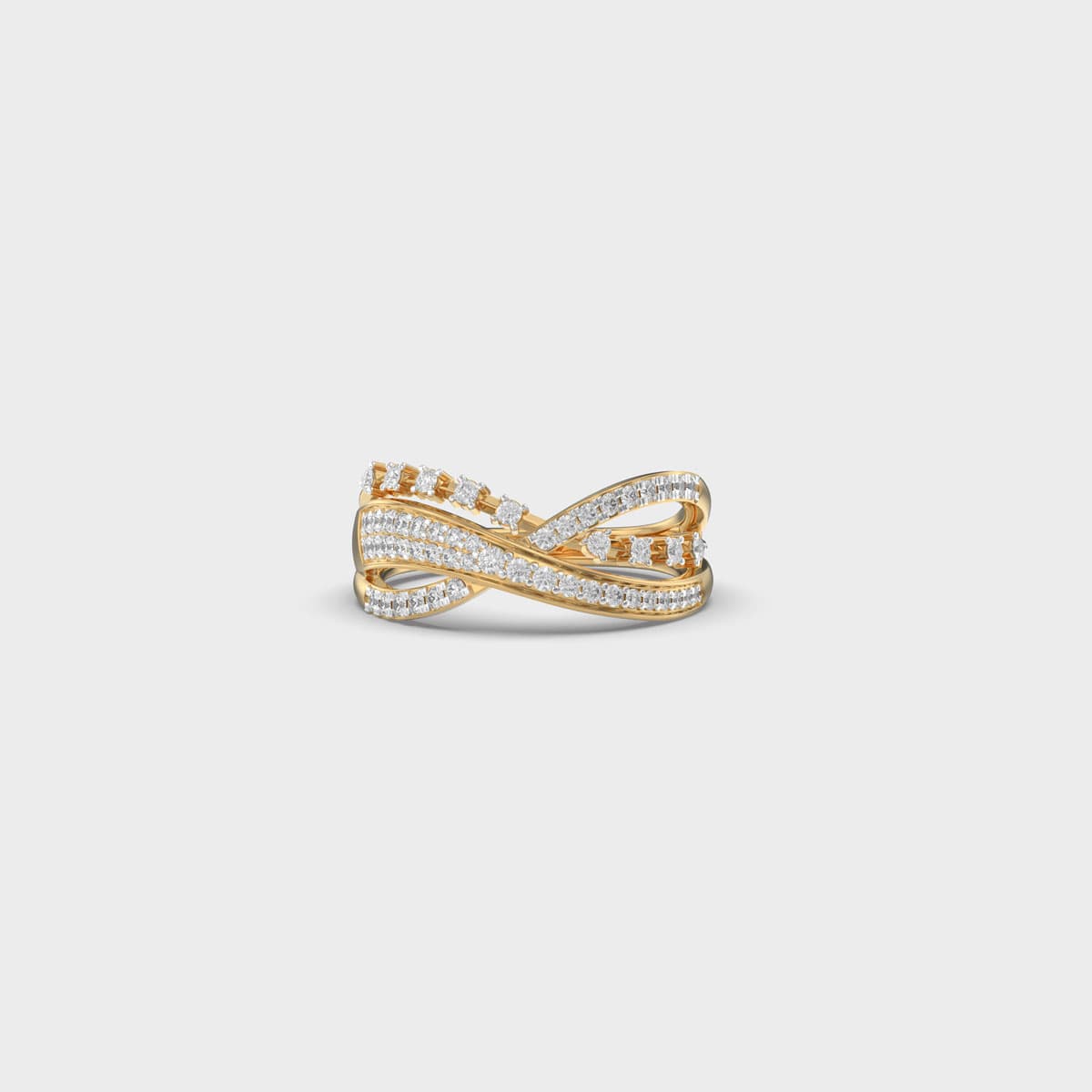 Interlaced Ribbon Diamond Ring