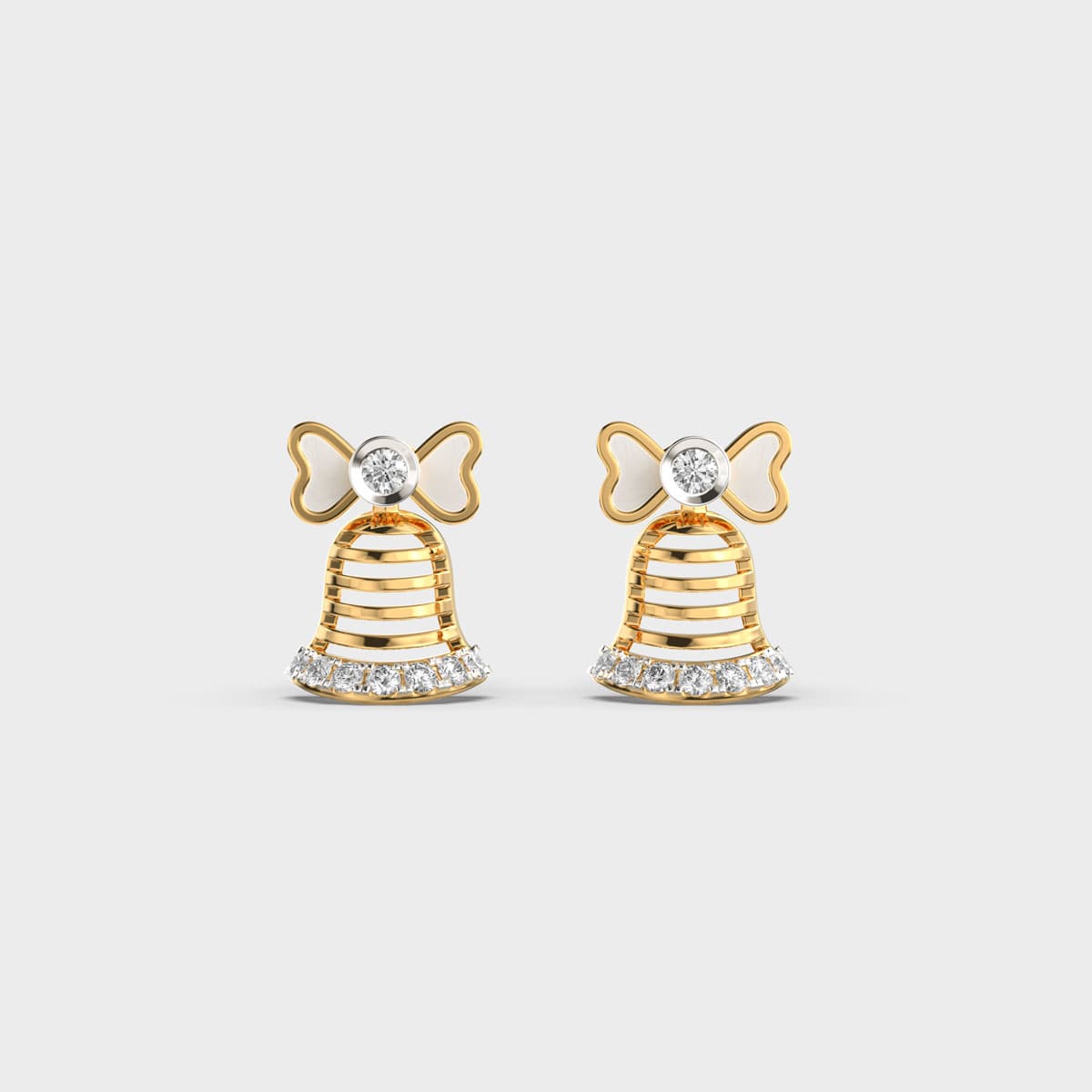 Little Bell Diamond Studs For Kids