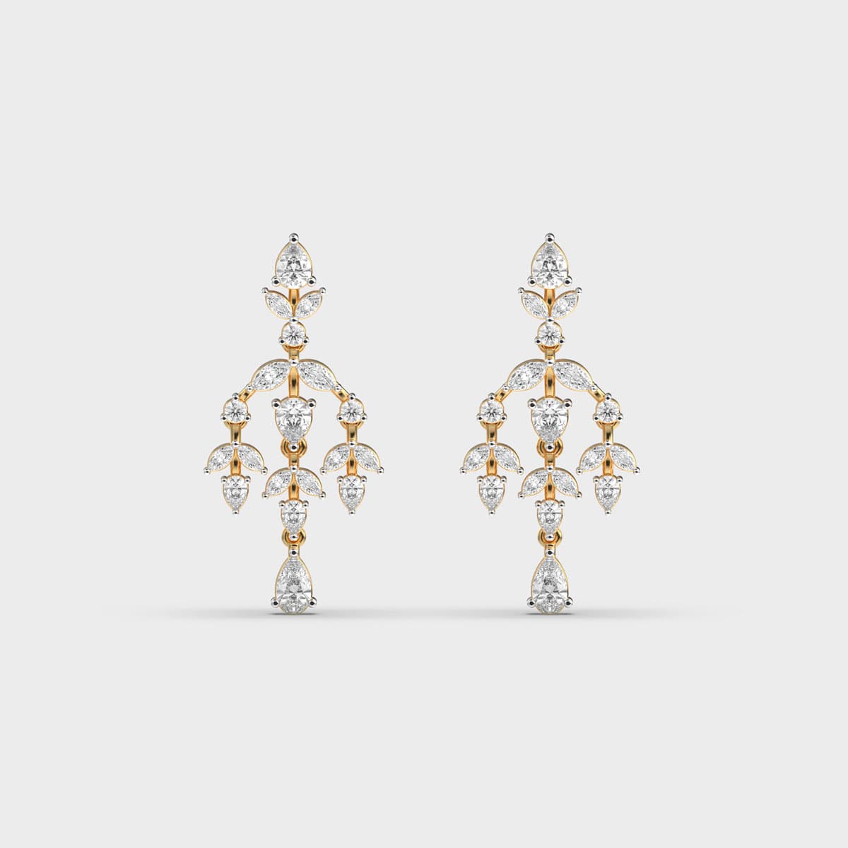 Cascading Vine Chandelier Diamond Drops