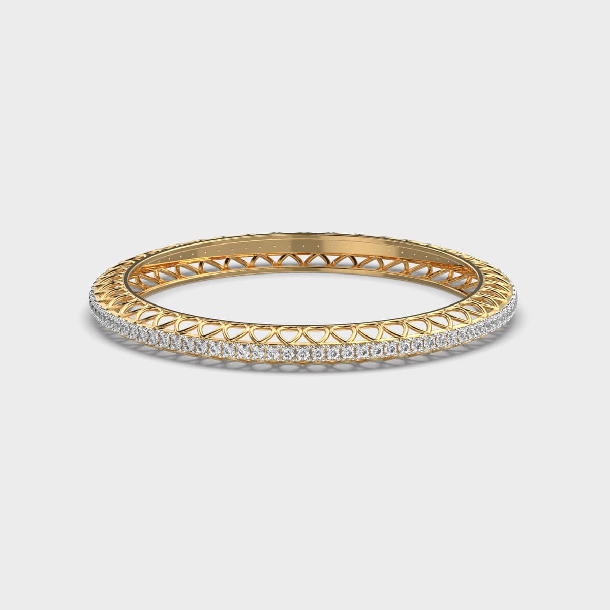 Eternity Row Gallery Diamond Bangle