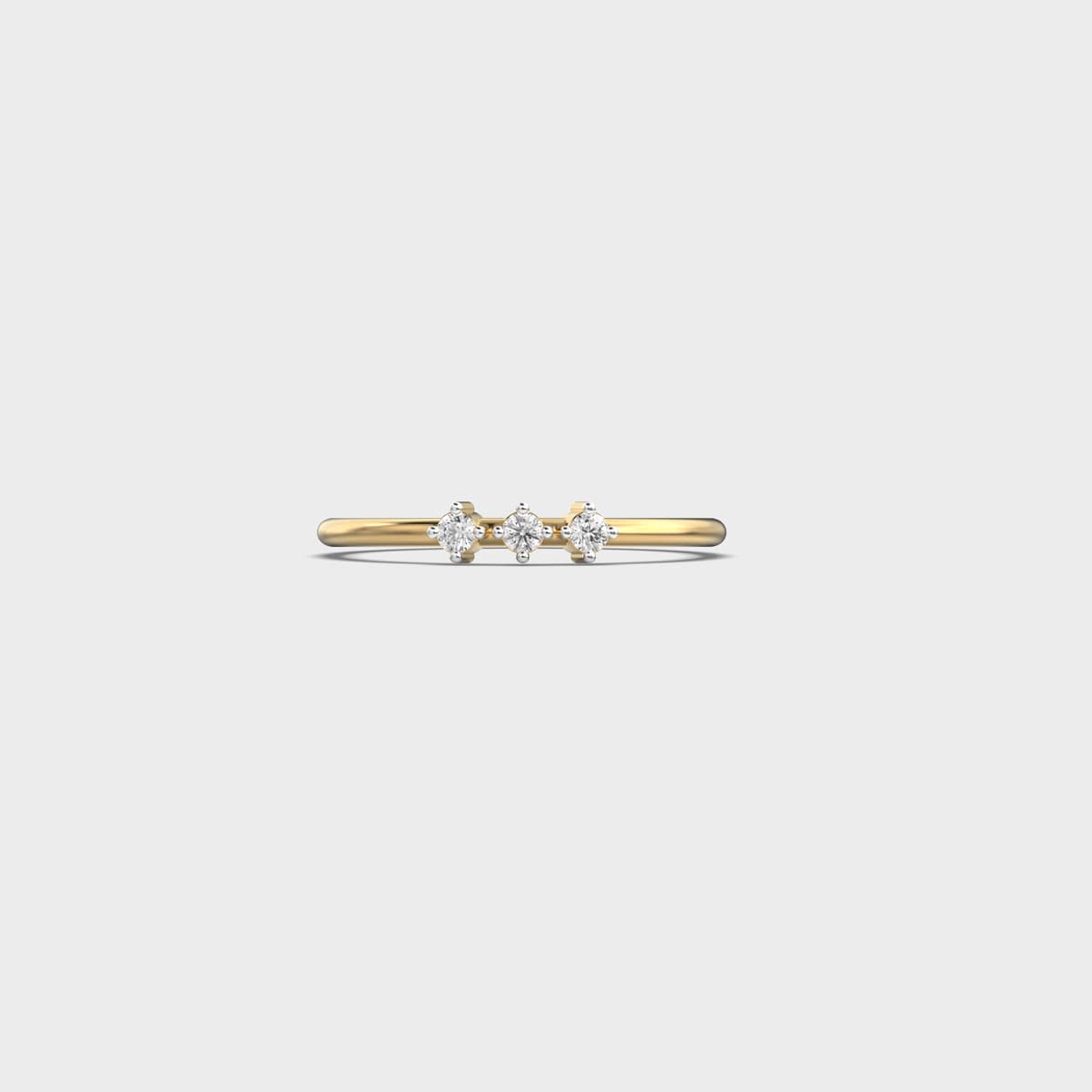 Delicate Trinity Row Diamond Ring