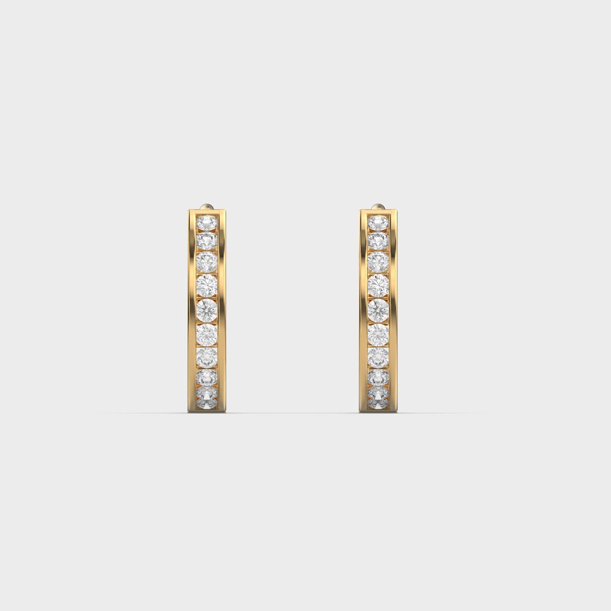 Timeless Line Diamond Hoops