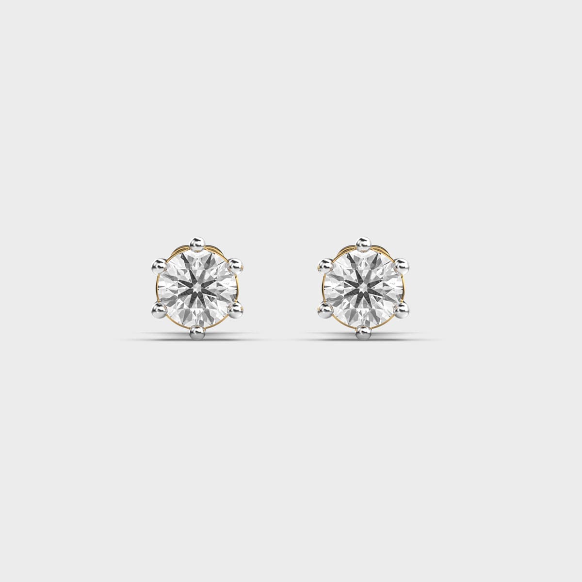 Radiant Six Prong Diamond Studs