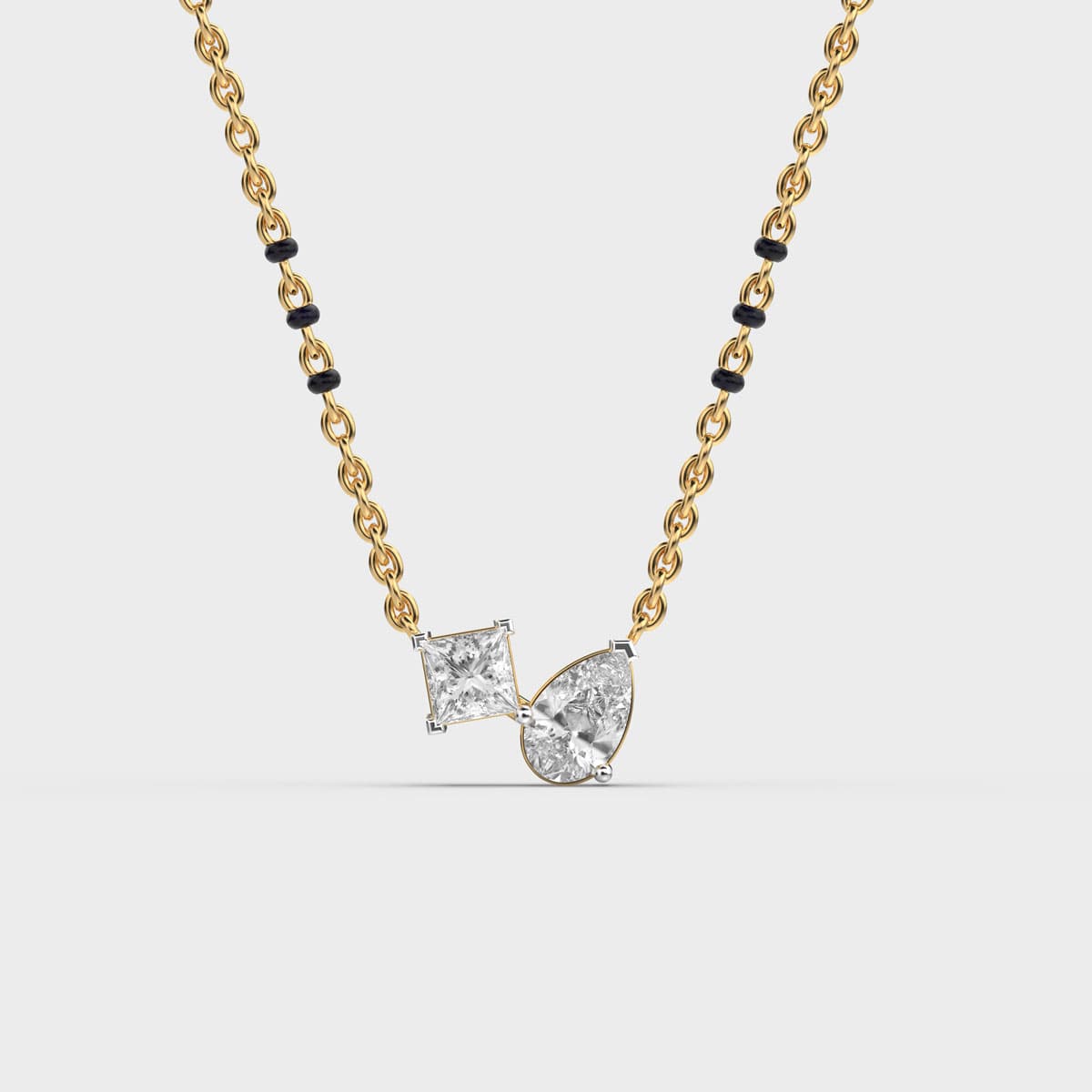Mixed Cut Toi Et Moi Diamond Mangalsutra