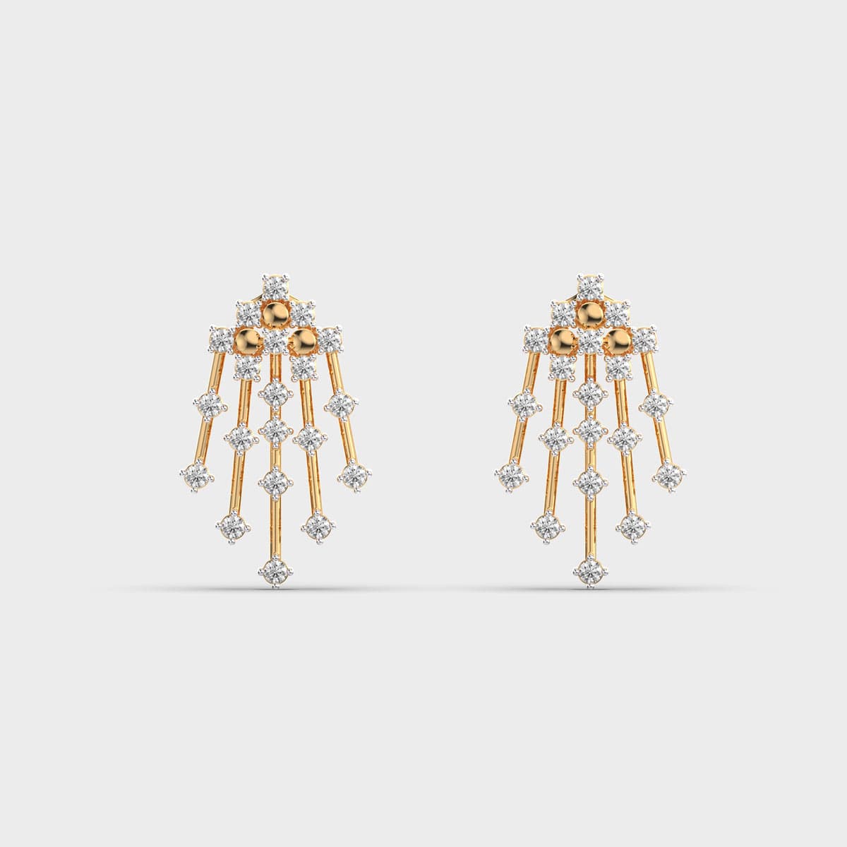 December Snowflake Diamond Earrings