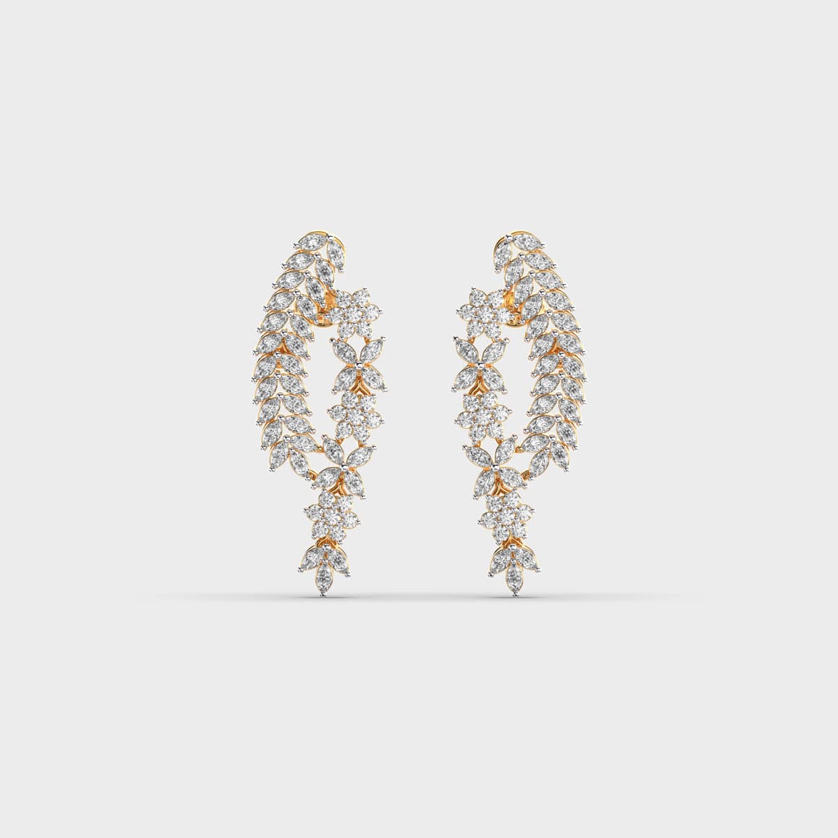 Stars and Flowers Diamond Earrings