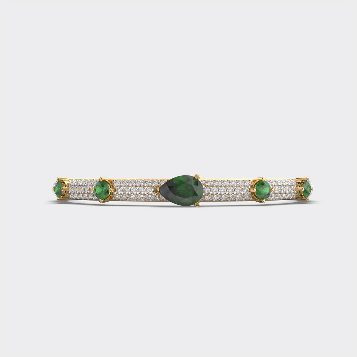 Victorian Green Stone Diamond Bracelet