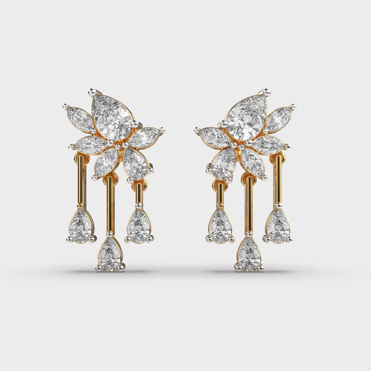Francesca Pear Cut Diamond Drops