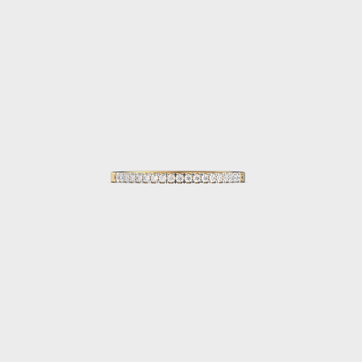 Slim Pave Half Eternity Diamond Ring