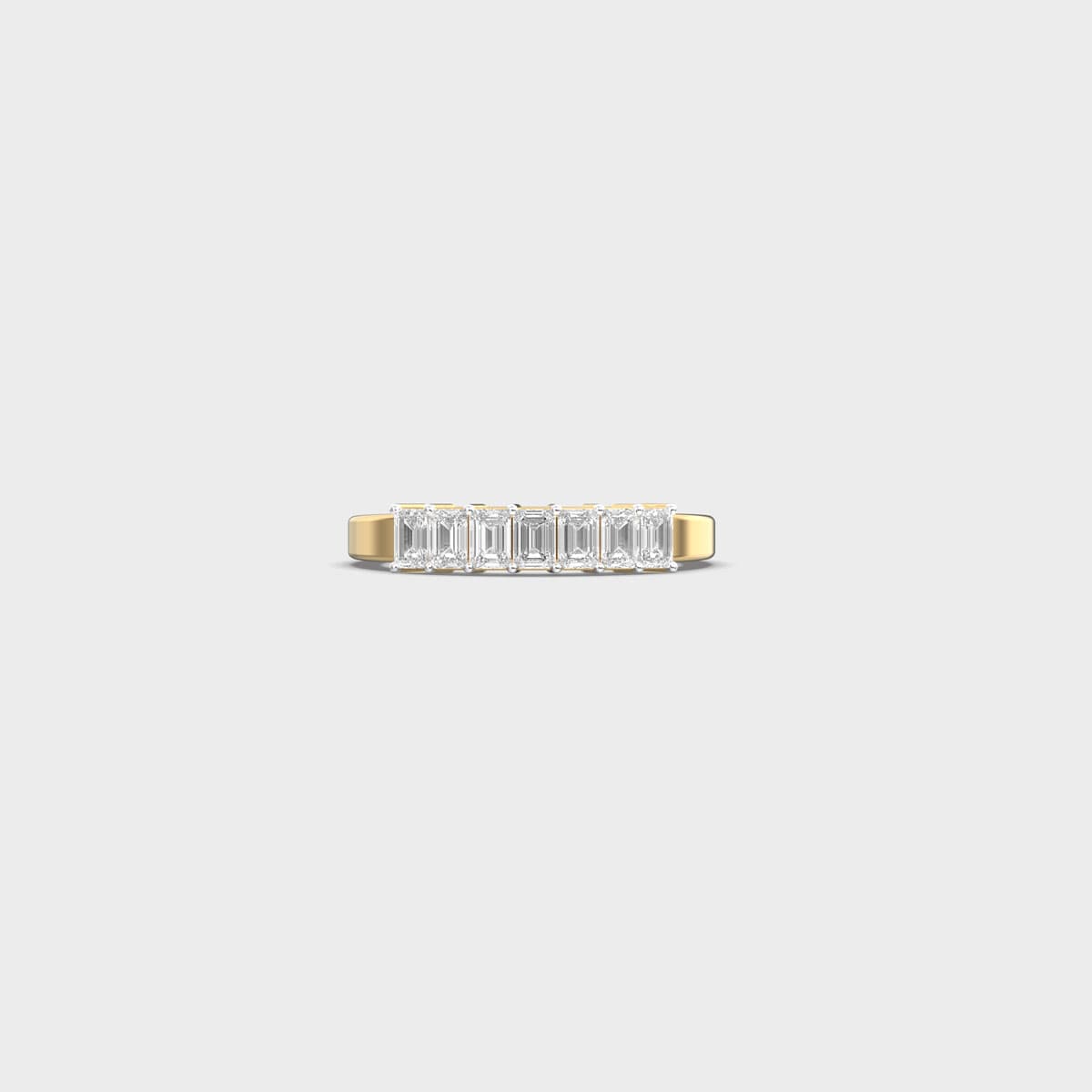 Emerald Cut Radiant Row Diamond Ring