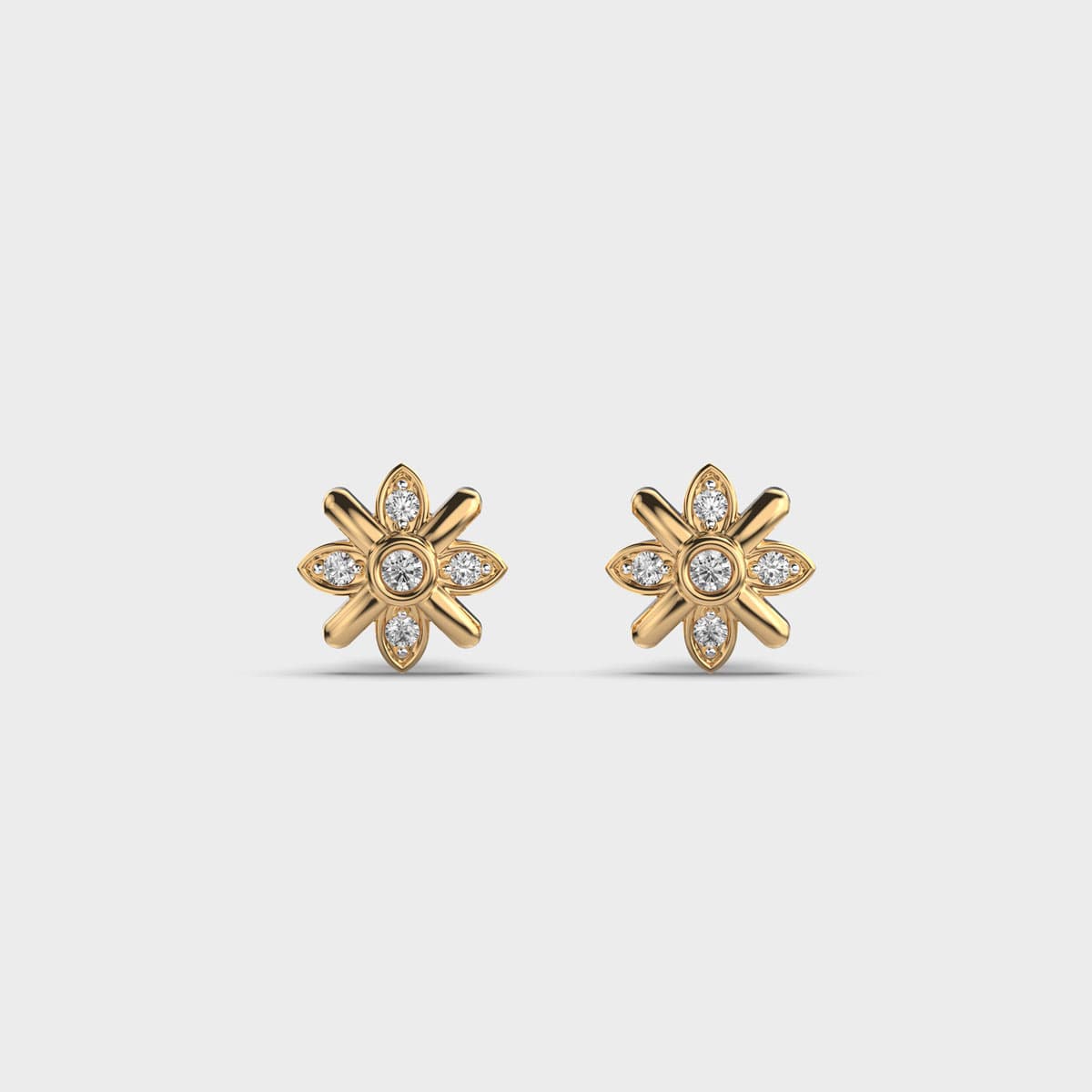 Blossom Diamond Stud Earrings