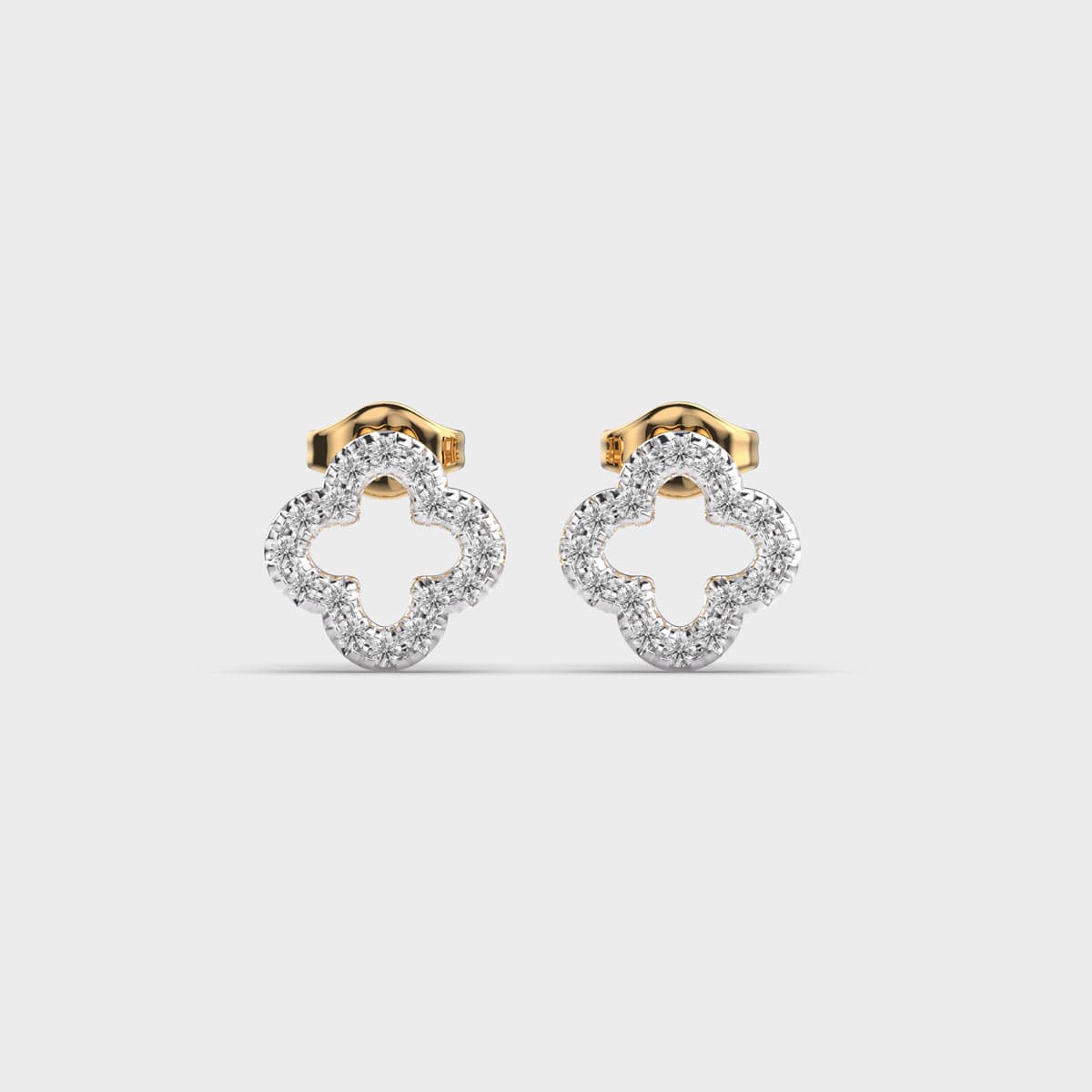 Petal Shaped Diamond Earrings