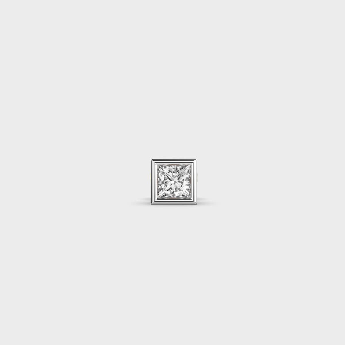 Square Rimmed Regal Diamond Stud For Men