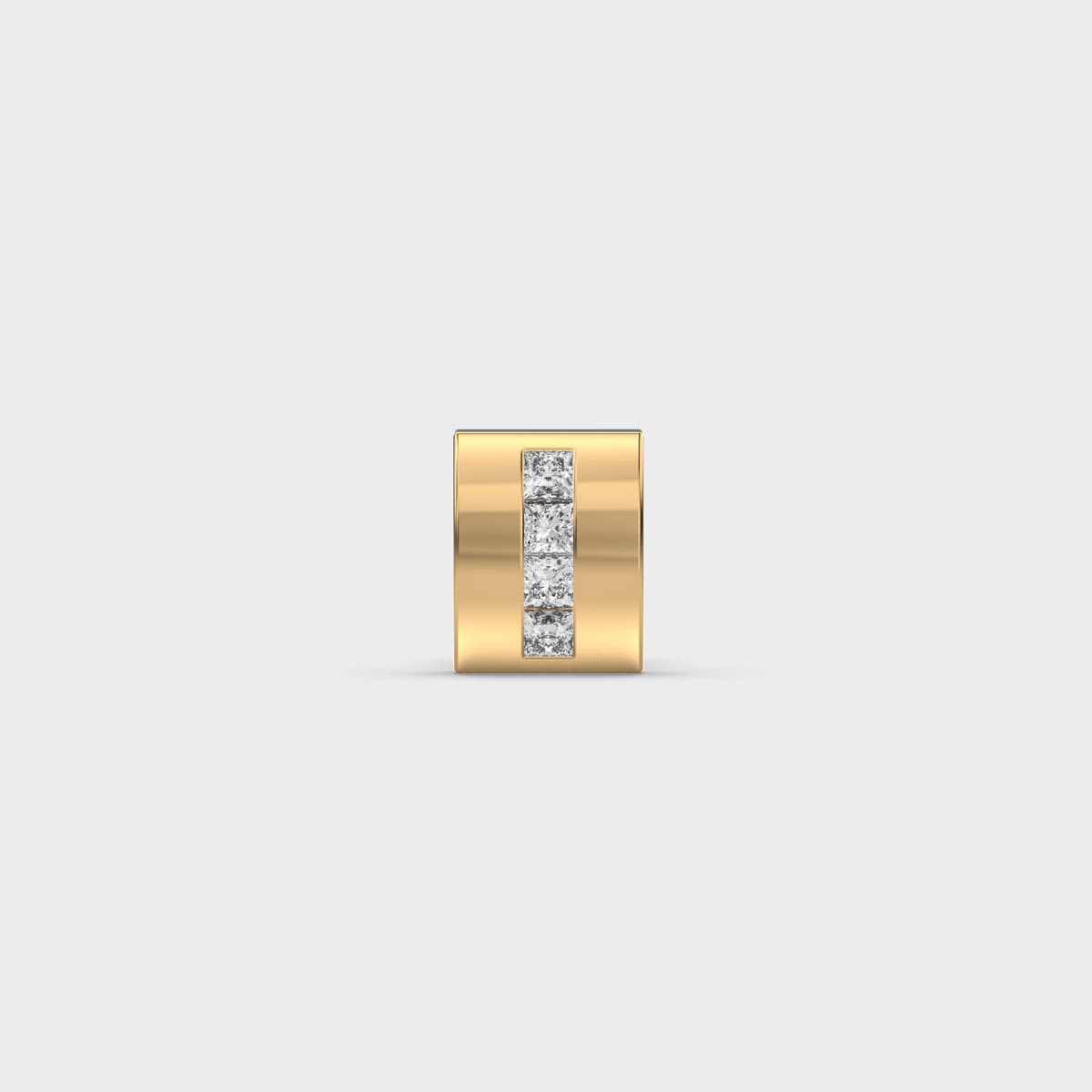 Diamond Drift Stud with Clustered Strip