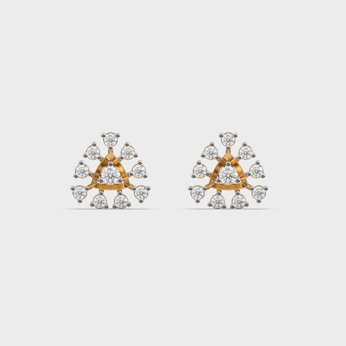Triangular Frame Cluster Diamond Studs