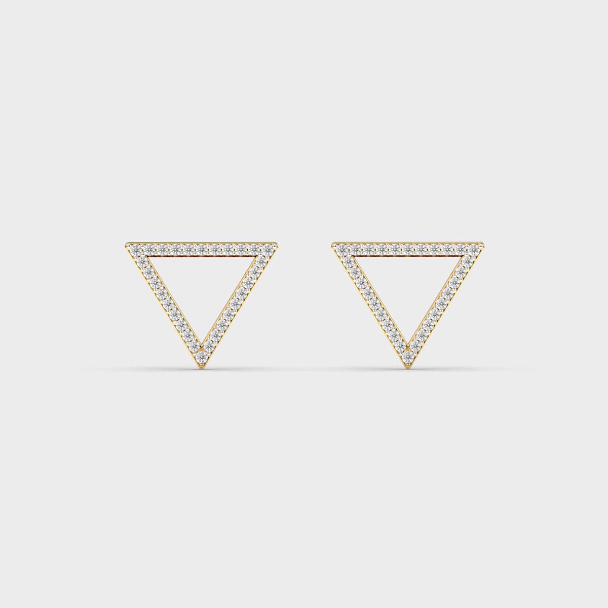 Shimmering Apex Triangle Diamond Studs