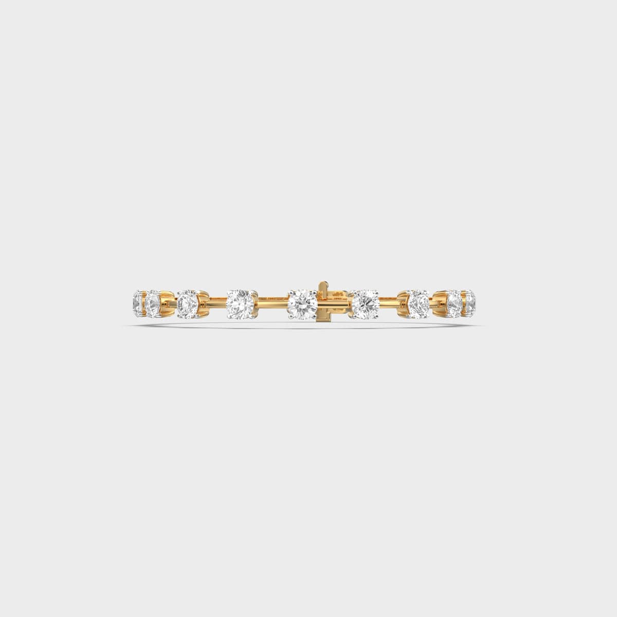 Spaced Round Line Diamond Bracelet