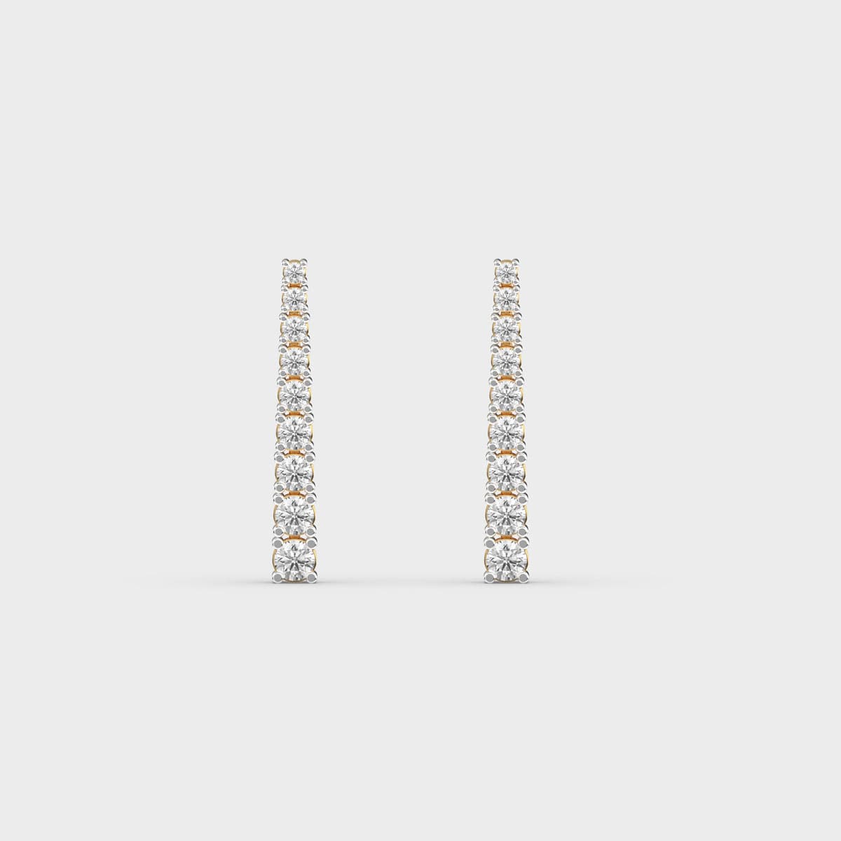 Tapered Round Line Diamond Drops