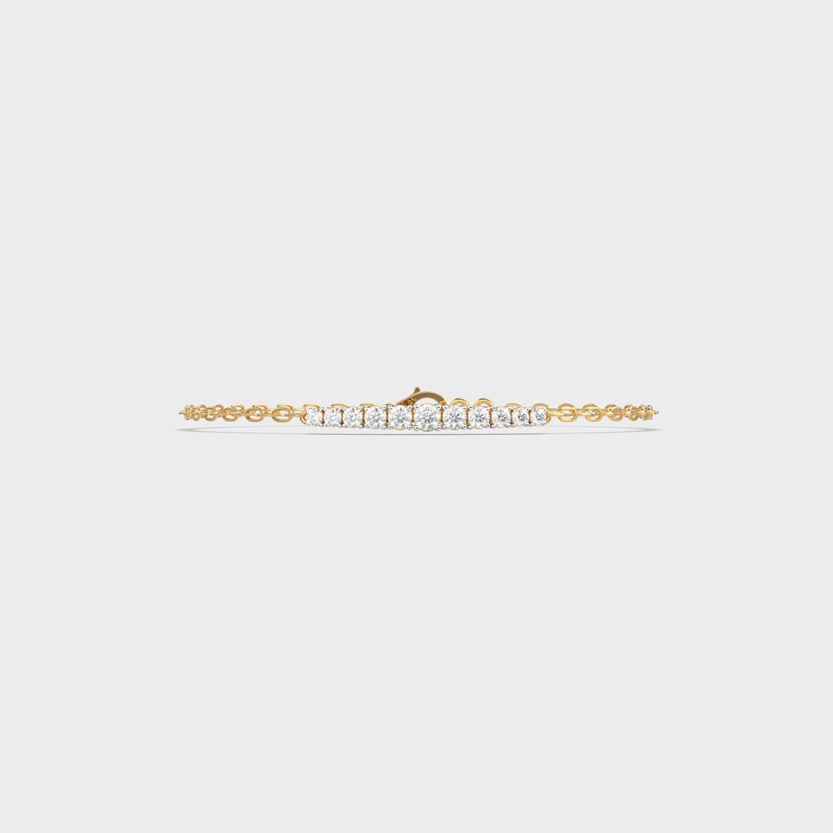 Graduated Round Centre Line Diamond Bracelet