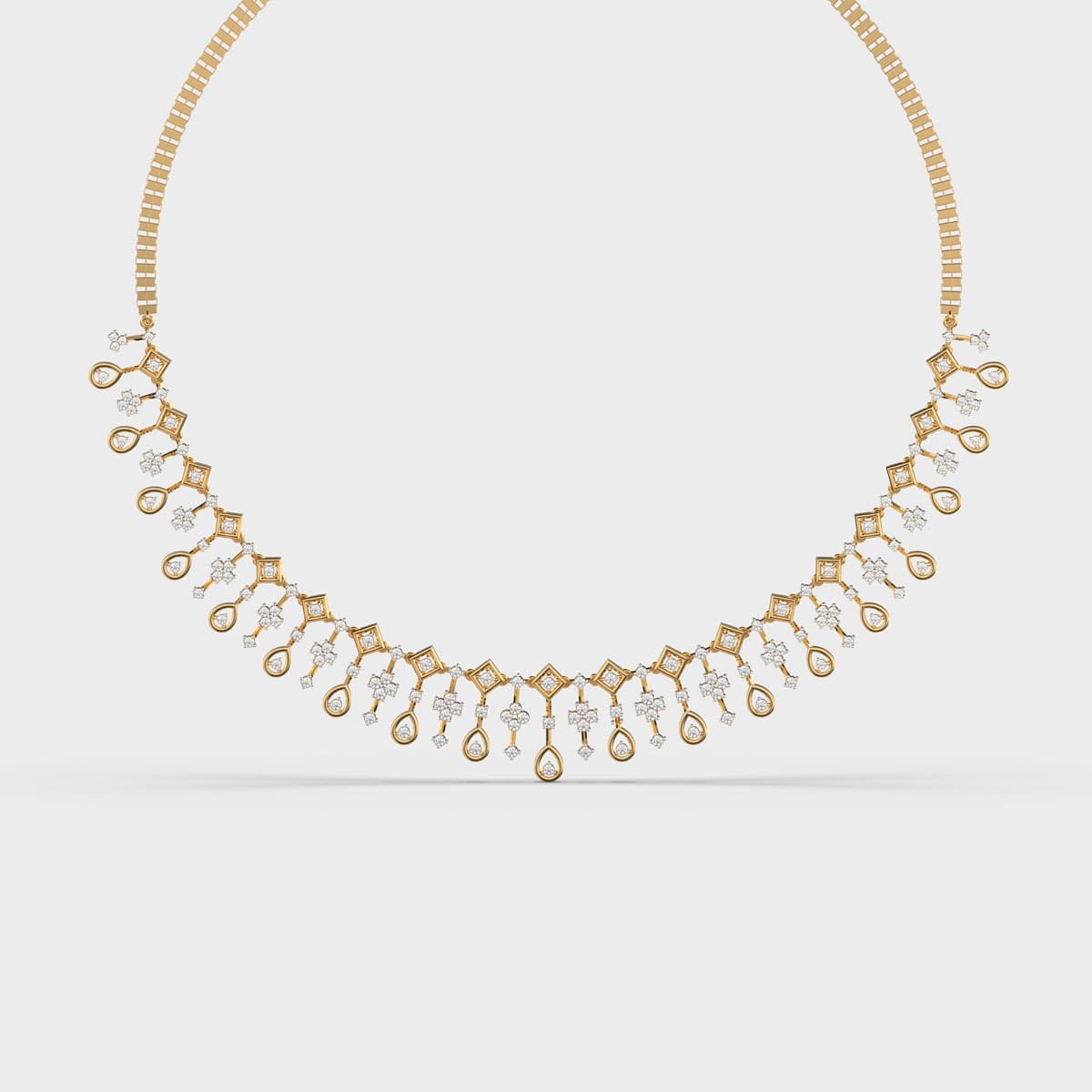Kite Station Teardrop Fringe Diamond Necklace