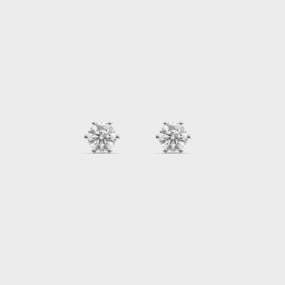 Simple Dazzling Round Diamond Earstuds
