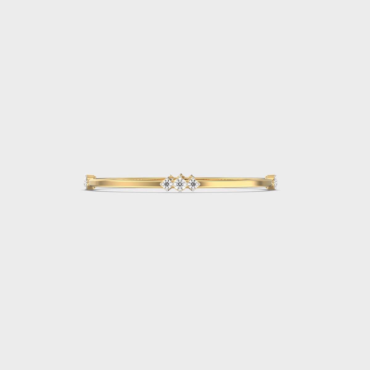 Slim Band Trio Cluster Diamond Bangle