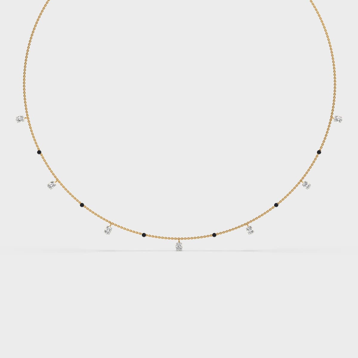 Scattered Drop Station Diamond Mangalsutra