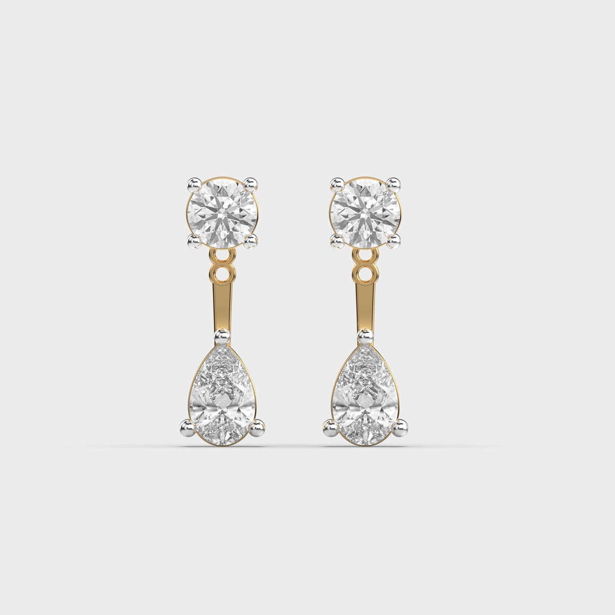 Suspended Raindrop Convertible Diamond Studs
