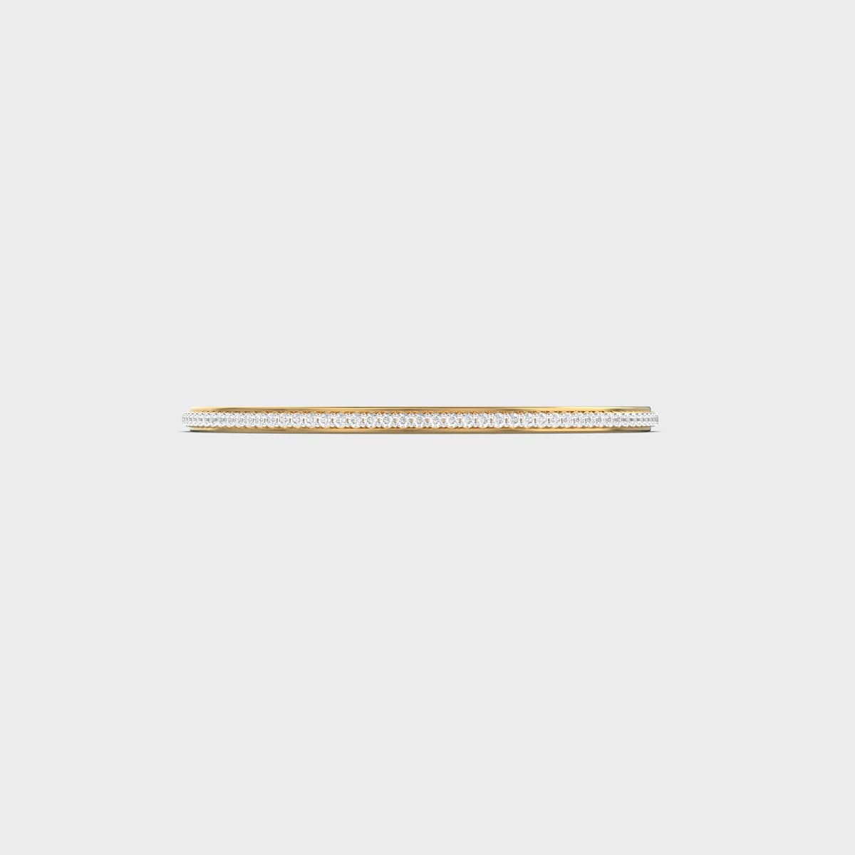 Slim Pave Round Line Diamond Bangle