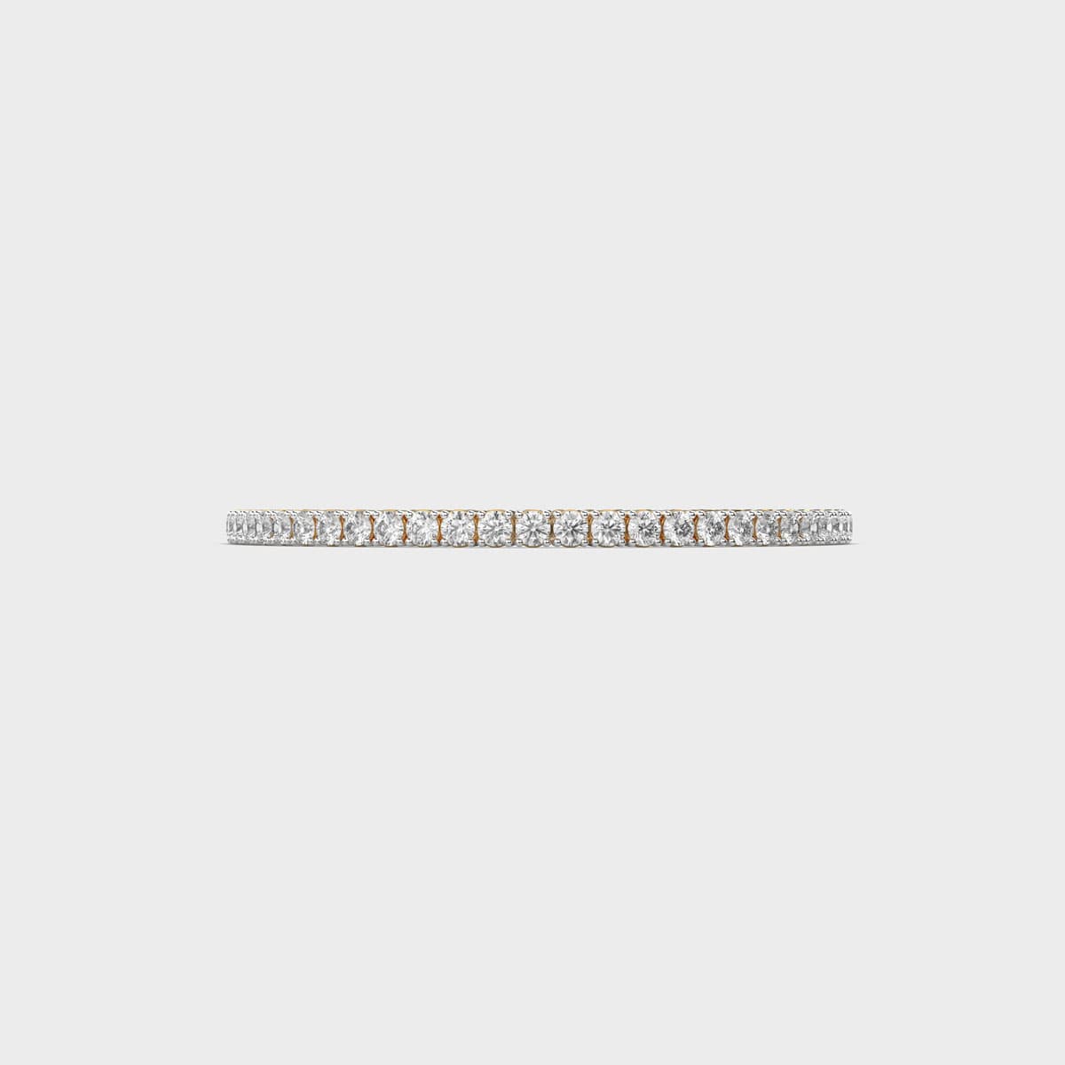 Boxed Prong Round Eternity Diamond Bangle