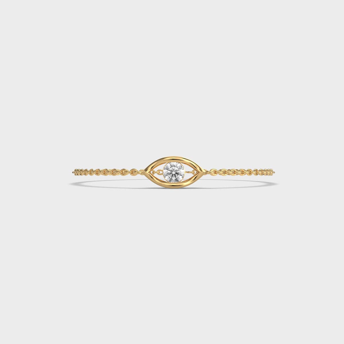 Open Eye Round Chain Diamond Bracelet