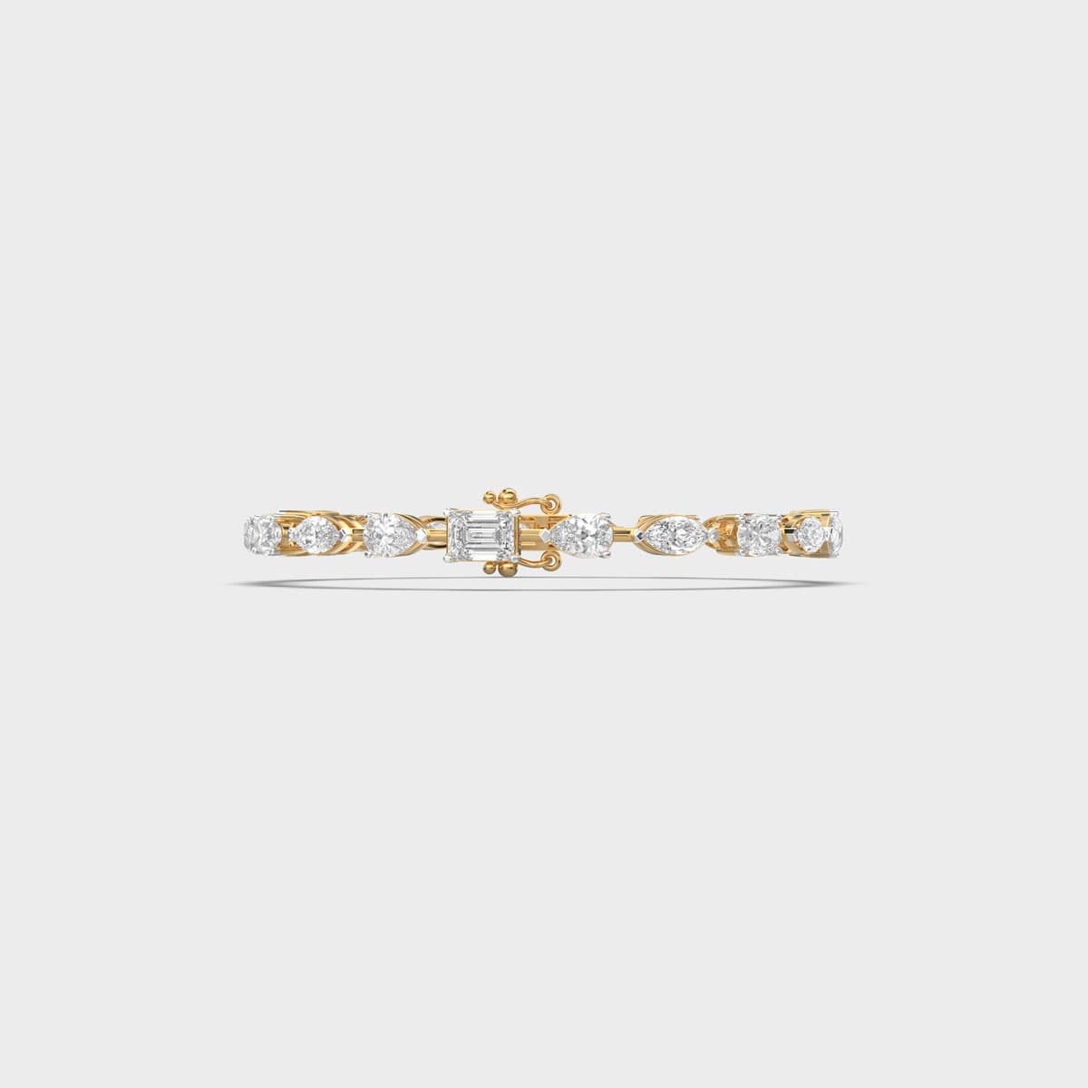 Alternating Mixed Cut Tennis Diamond Bracelet